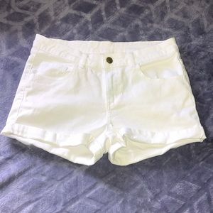 Plain white shorts